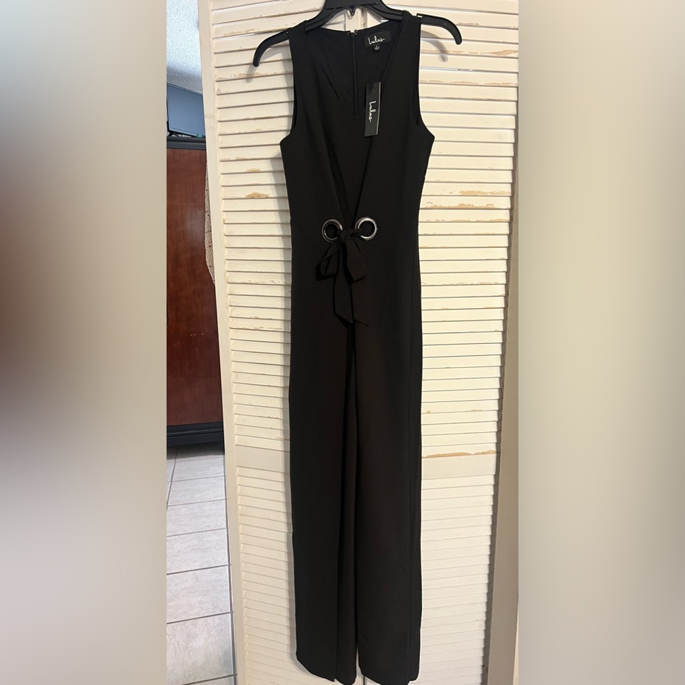 Lulu’s Elegant Black Jumpsuit for special occasions- Small NWT